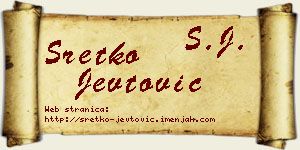 Sretko Jevtović vizit kartica